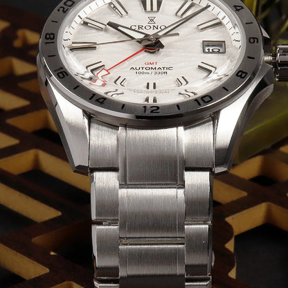 Cronos L6029 V2 – Men’s cronos gmt automatic watch with Textured Dial breitvacher