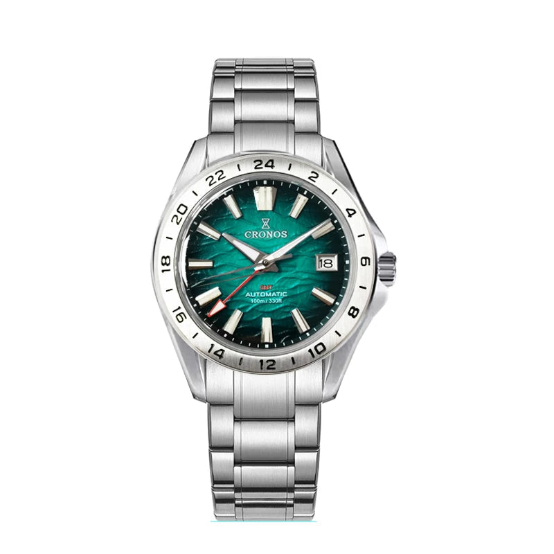 Cronos L6029 V2 – Men’s cronos gmt automatic watch with Textured Dial breitvacher