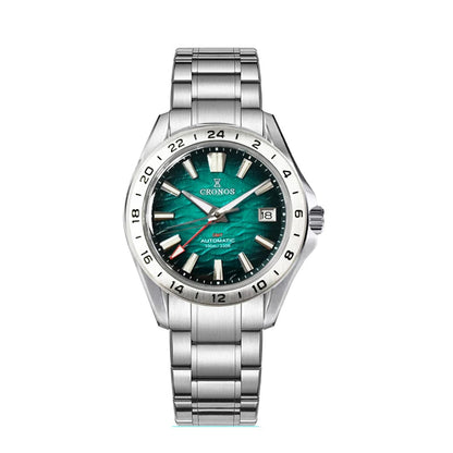 Cronos L6029 V2 – Men’s cronos gmt automatic watch with Textured Dial breitvacher