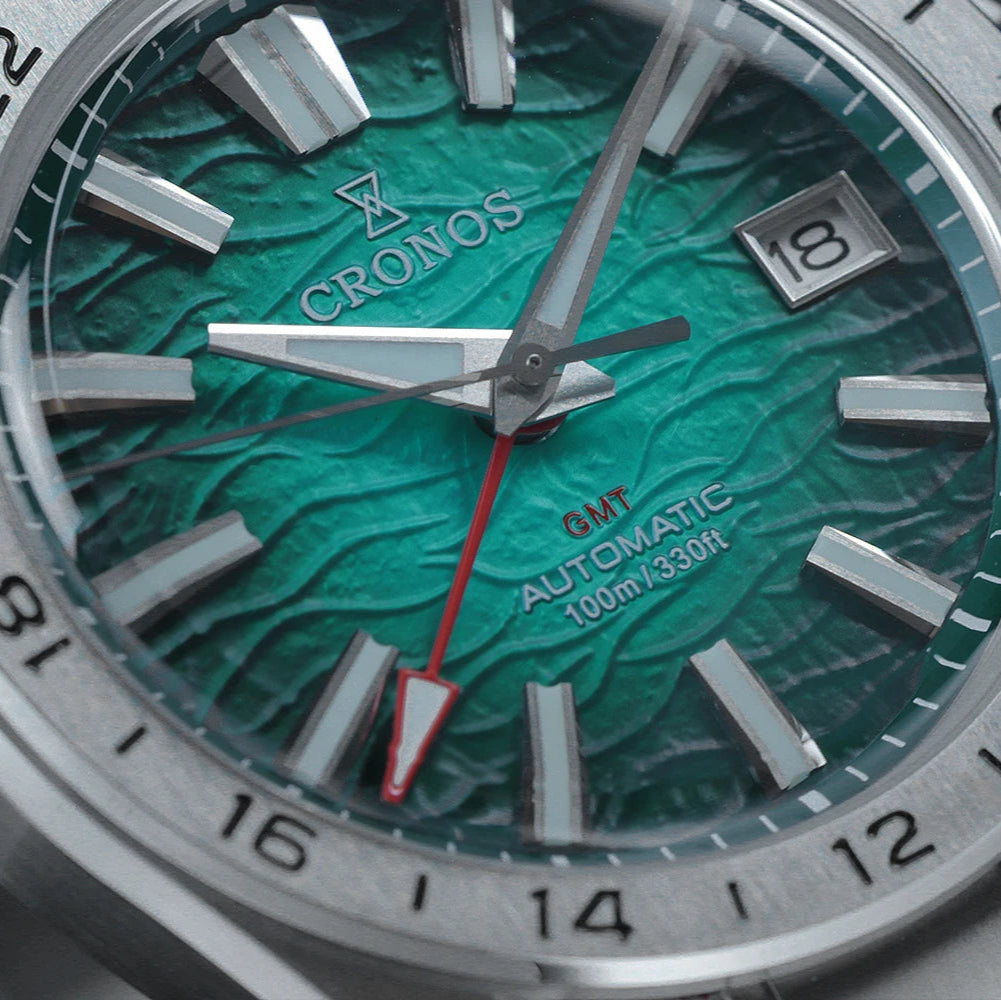 Cronos L6029 V2 – Men’s cronos gmt automatic watch with Textured Dial breitvacher