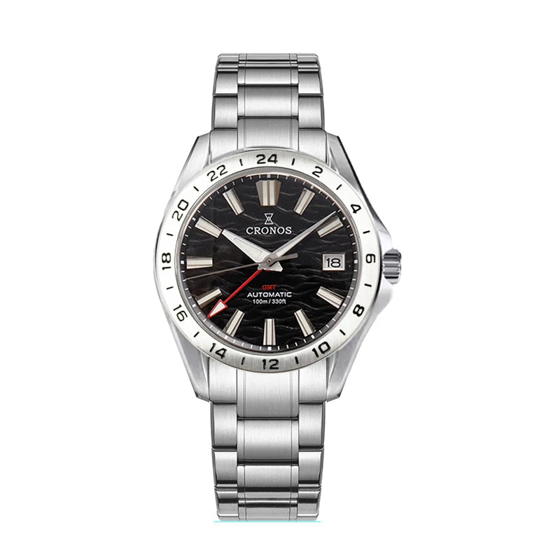 Cronos L6029 V2 – Men’s cronos gmt automatic watch with Textured Dial breitvacher