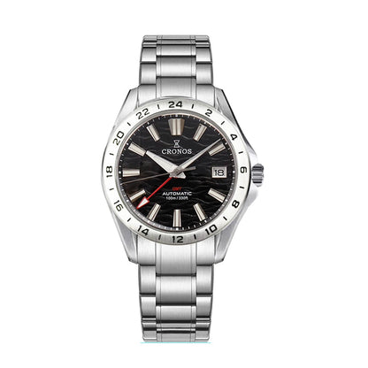 Cronos L6029 V2 – Men’s cronos gmt automatic watch with Textured Dial breitvacher