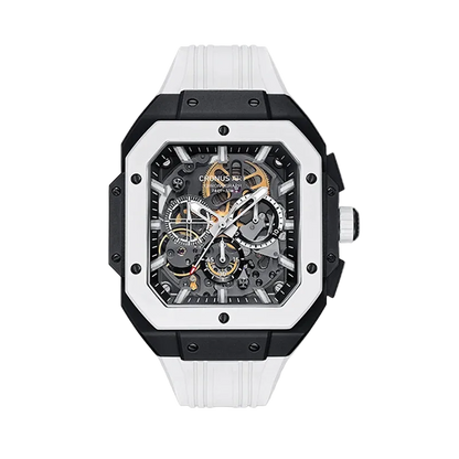 CRONUSART CM025-006 – Men’s Automatic Chronograph Watch Square Carbon Steel Case breitvacher