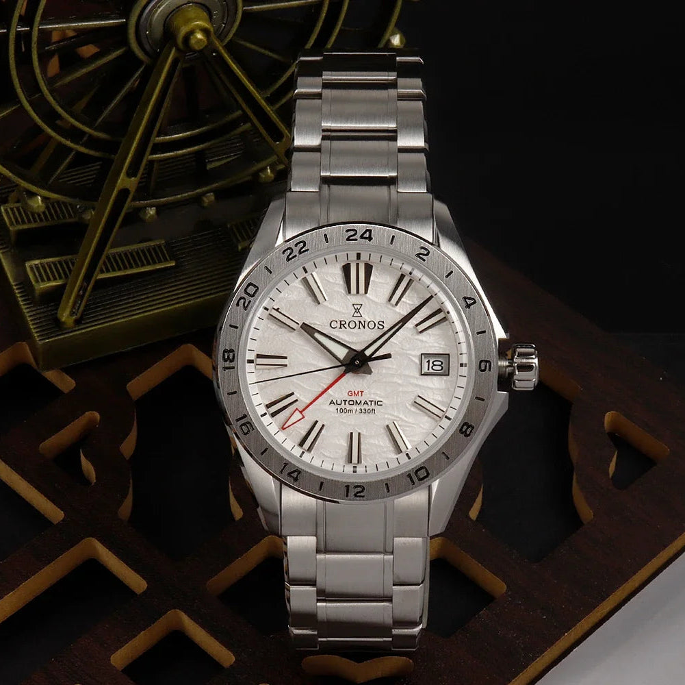 Cronos L6029 V2 – Men’s cronos gmt automatic watch with Textured Dial breitvacher