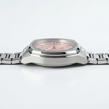 San Martin SN0026G GMT watch side profile showing case thickness and sapphire crystal