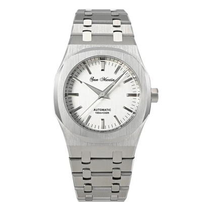 San Martin SN013-G - Oak - white dial, text logo