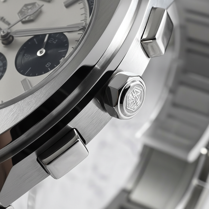 San Martin SN0026-G-JS - Chronograph Watch with Panda Dial breitvacher