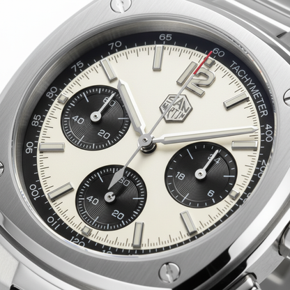 San Martin SN0026-G-JS - Chronograph Watch with Panda Dial breitvacher