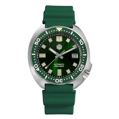 San Martin SN0047BG - Green Dial, Green Rubber Strap