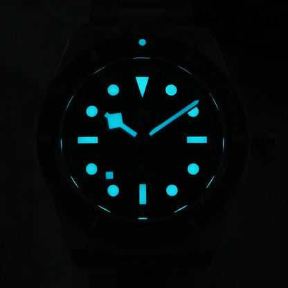 San Martin SN004 – Men’s Automatic Dive Watch – Abyss black luminous Ceramic Bezel – 316L Steel Bracelet – Sapphire Crystal