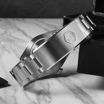 San Martin SN004 – Men’s Automatic Dive Watch – Abyss black Ceramic Bezel – 316L Steel Bracelet – Sapphire Crystal