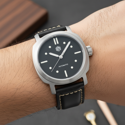 San Martin SN0065 G - Vin - black dial wrist shot