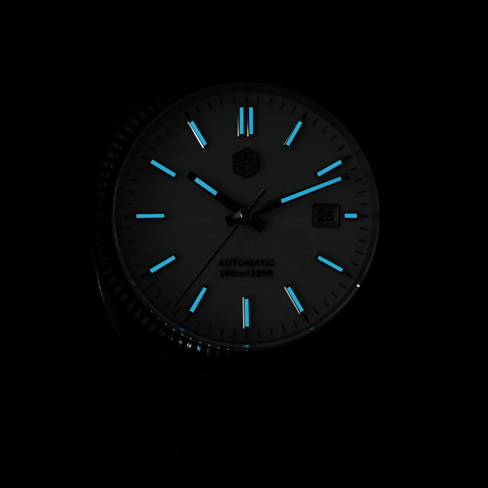 San Martin SN0069 – Men’s Automatic Watch – BGW9 Blue Luminous Hands and Markers