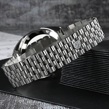 San Martin SN0069 – Men’s Automatic Watch – Stainless Steel Bracelet – San Martin Logo Clasp – Polished Finish