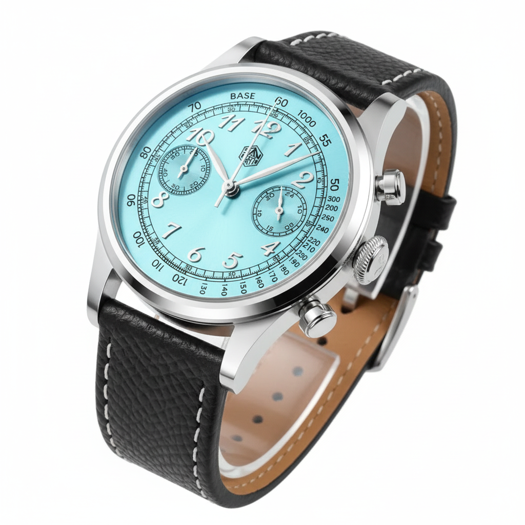 San Martin SN0101-G-JS-1 - light blue dial angled
