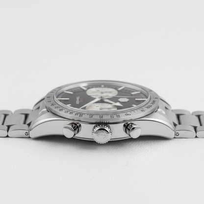 San Martin SN0103JS - Panda Chronograph Watch Racing Style Black Edition breitvacher