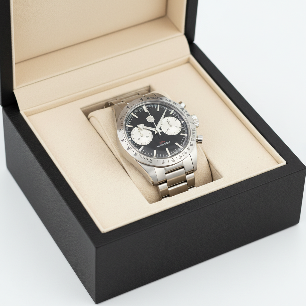 San Martin SN0103JS - Panda Chronograph Watch Racing Style Black Edition breitvacher