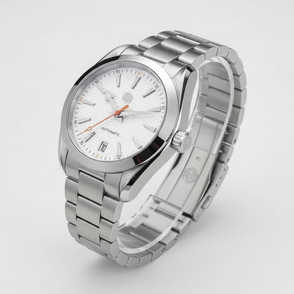 San Martin SN0113W - Men' - white dial three quarter view