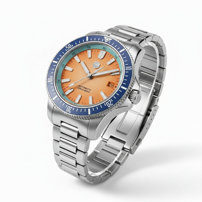 San Martin SN0118-GB - Au - automatic movement date three quarter view