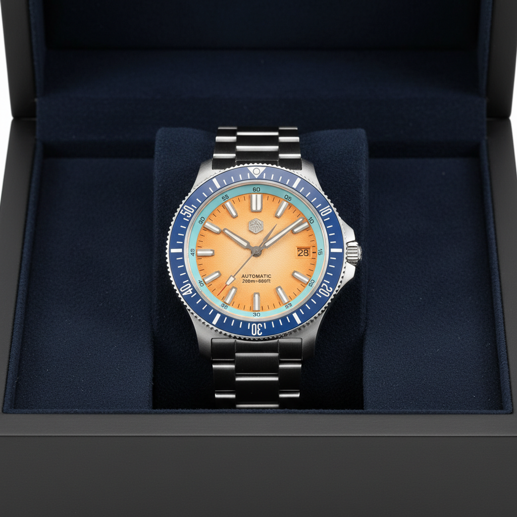 San Martin SN0118-GB - Automatic Watch Crimson Tide Dive breitvacher