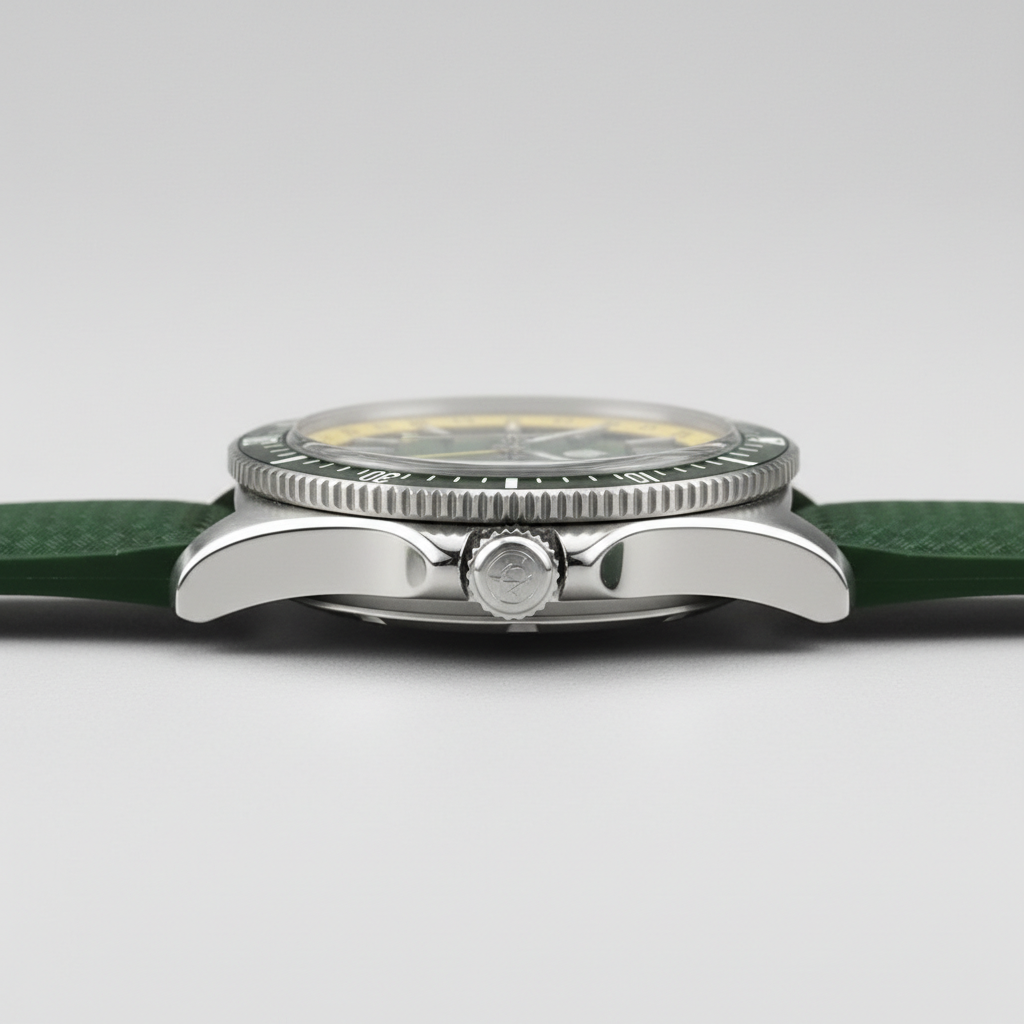 San Martin SN0119 - Automatic GMT Dive Watch Luminous 200m Rubber Strap Edition breitvacher