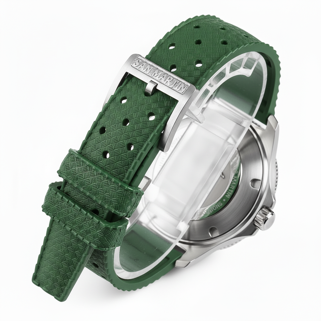 San Martin SN0119 - Automatic GMT Dive Watch Luminous 200m Rubber Strap Edition breitvacher
