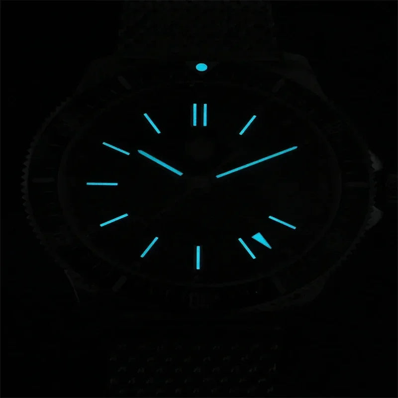 San Martin SN0119 Luminous Dial in the Dark BGW-X1 Blue Light