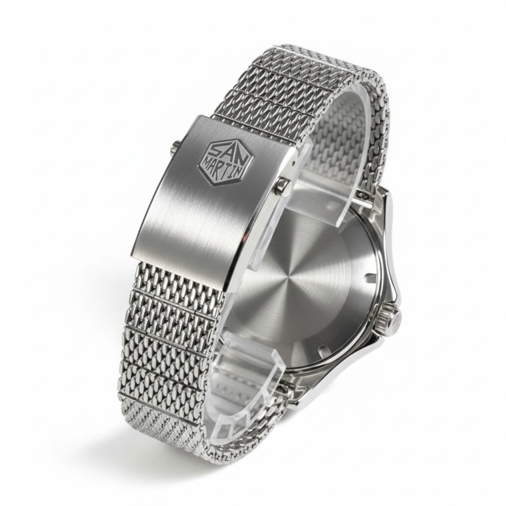 San Martin SN0119 - Automatic GMT Dive Watch Luminous 200m Stainless Steel Strap Edition breitvacher