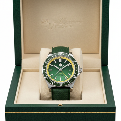 San Martin SN0119 - Automatic GMT Dive Watch Luminous 200m Rubber Strap Edition breitvacher