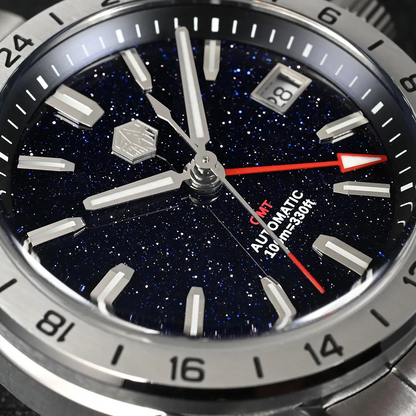 San Martin SN0129-G-B - GMT Automatic Watch with Lapis Lazuli Dial breitvacher