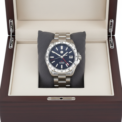 San Martin SN0129-G-B - GMT Automatic Watch with Lapis Lazuli Dial breitvacher
