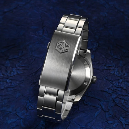 Folding clasp with San Martin logo on sapphire automatic watch