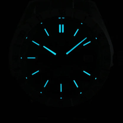 Luminous hands and markers of San Martin sapphire automatic watch