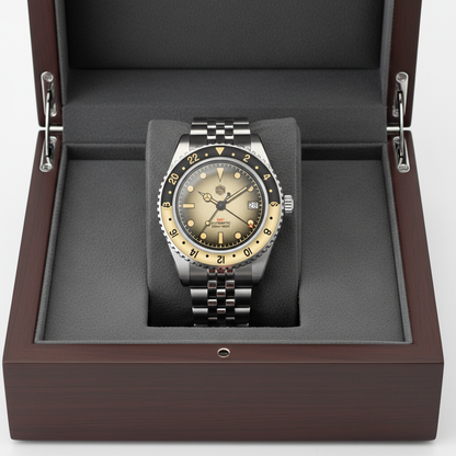San Martin SN0134 - GMT Automatic Watch with Sapphire Bezel breitvacher