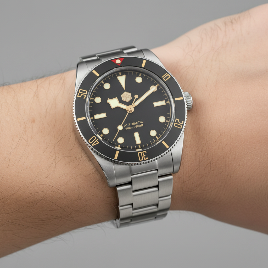 San Martin SN0138 - Vintage Diver Automatic Watch for Men breitvacher