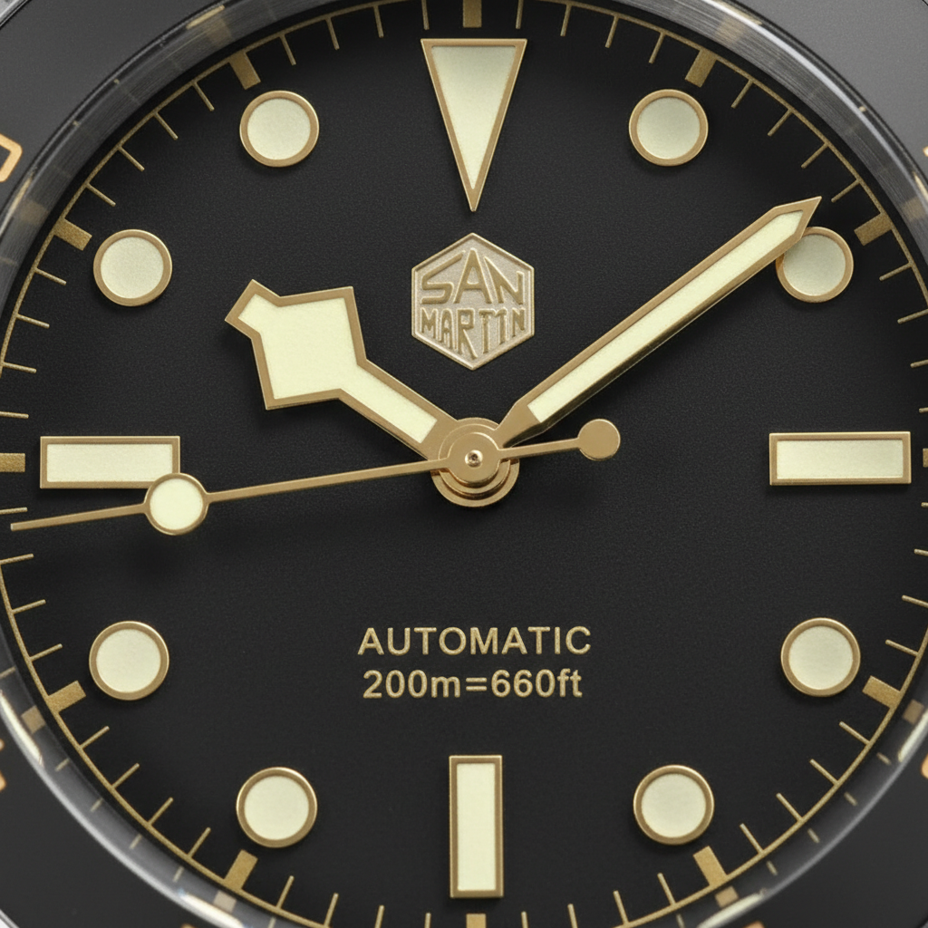 San Martin SN0138 - Vintage Diver Automatic Watch for Men breitvacher