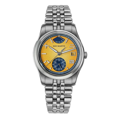 San Martin SN0144-DG - Au - yellow dial, blue accents