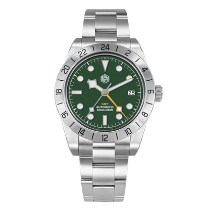 San Martin SN0134 - GMT A - green dial front