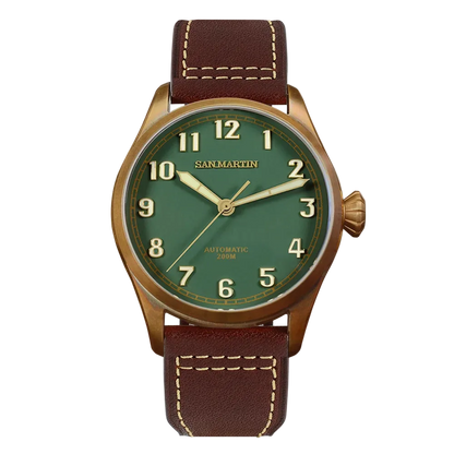 San Martin SN0043-Q - Bro - front green dial