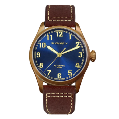 San Martin SN0043-Q - Bro - front blue dial