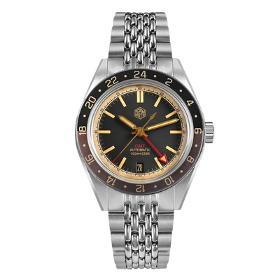 San Martin SN0116 - Horiz - Root Beer watch on arm