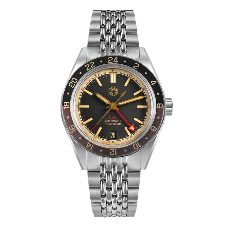 San Martin SN0116 - Horiz - Root Beer watch on arm