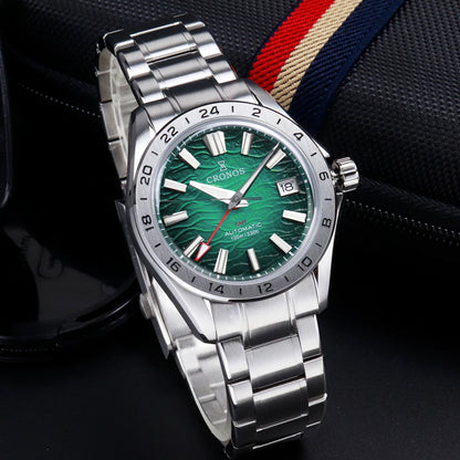 Cronos L6029 V2 – Men’s cronos gmt automatic watch with Textured Dial breitvacher