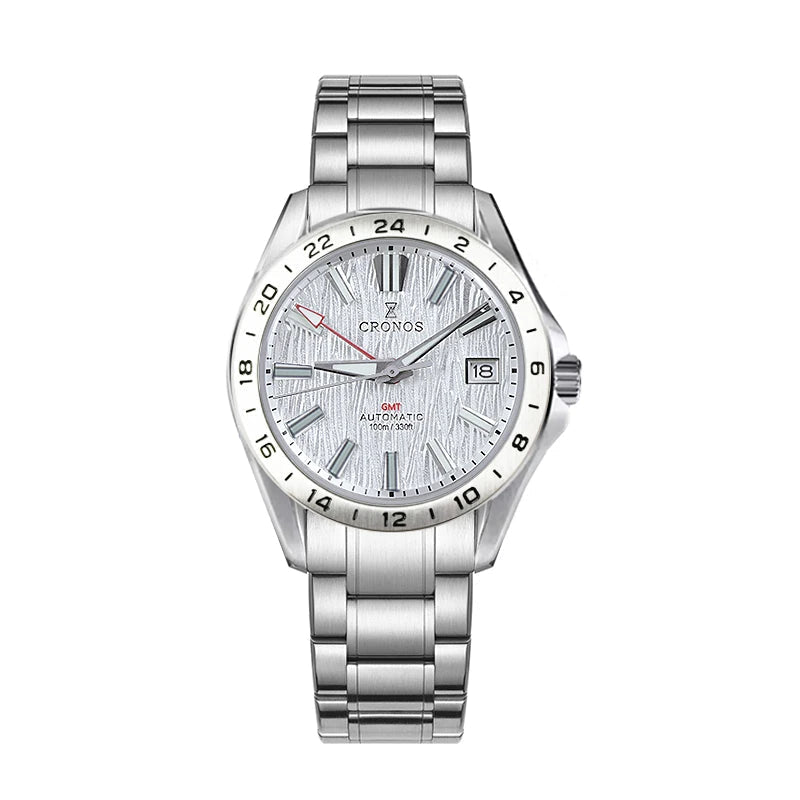 Cronos L6029 V2 – Men’s cronos gmt automatic watch with Textured Dial