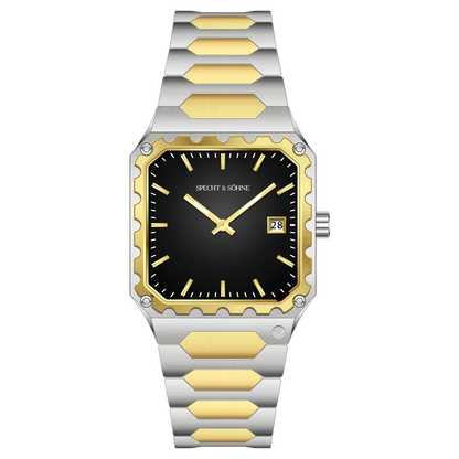 Specht & Söhne Square-222 - Men’ - two-tone watch front