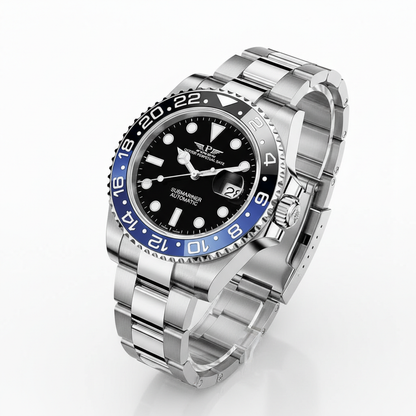 Pindu PD6519 - Automatic - angled, blue bezel