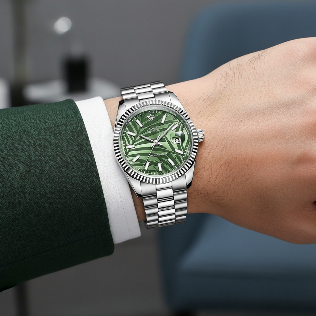 CADISEN C8198M - Men's Au - on wrist green suit