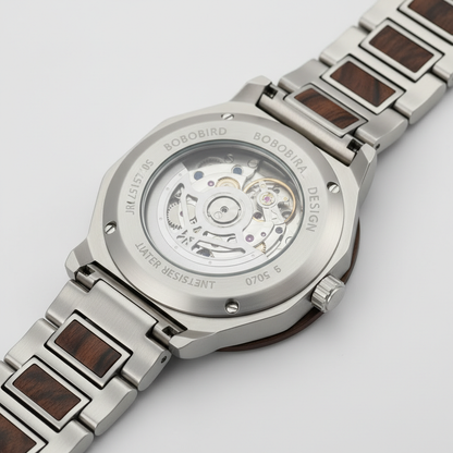 BOBO BIRD GT104/T106 - Au - caseback, visible movement