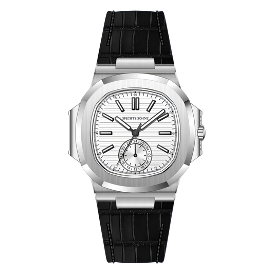 Specht & Söhne SP-5980 - - white dial, black strap