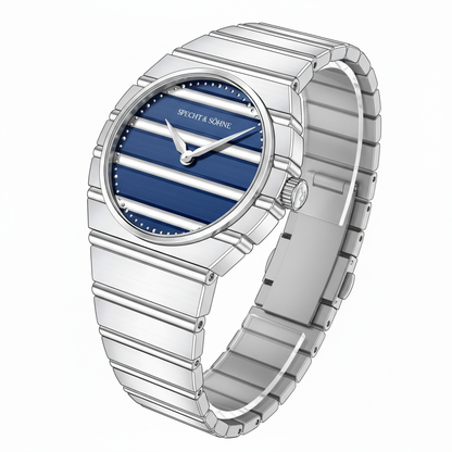 Specht & Söhne POL - Men' - angled view, blue dial